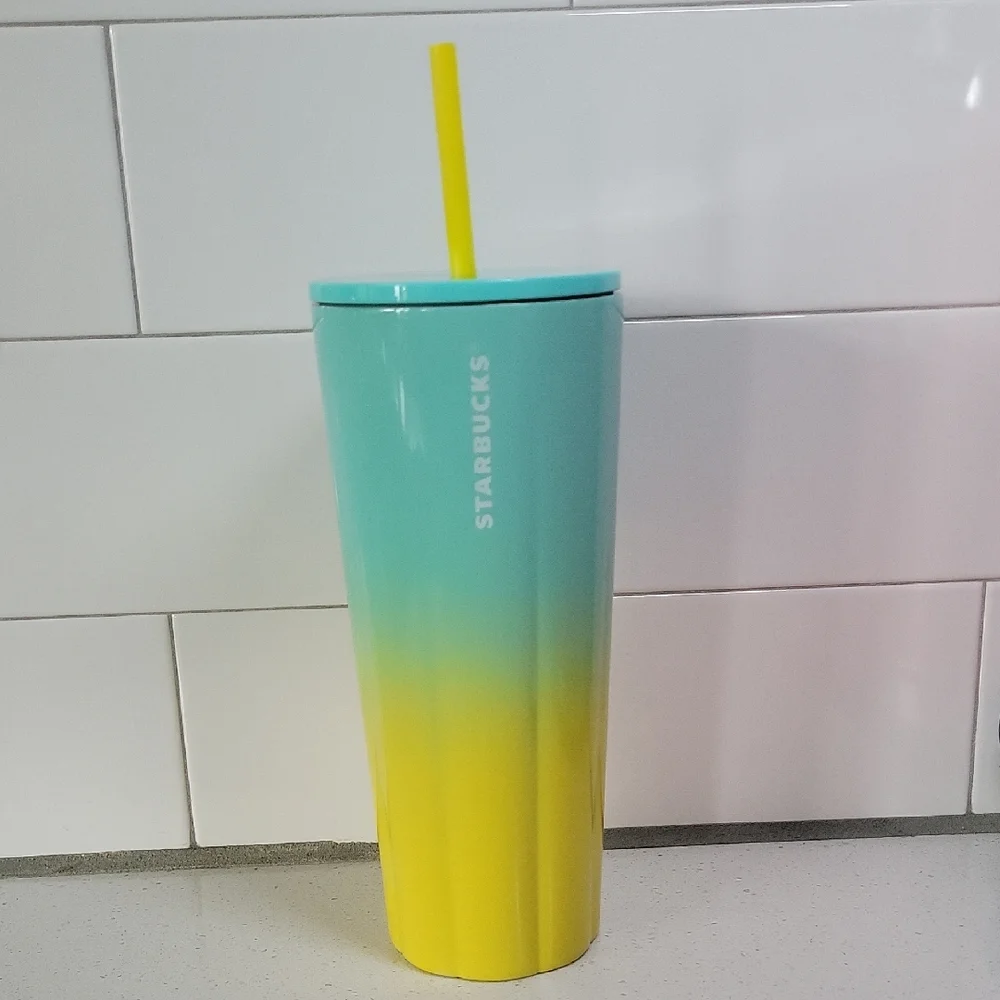 Starbucks 2020 Blue & Yellow Ombre Stainless Steel Tumbler